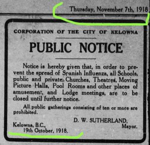 1918 public notice