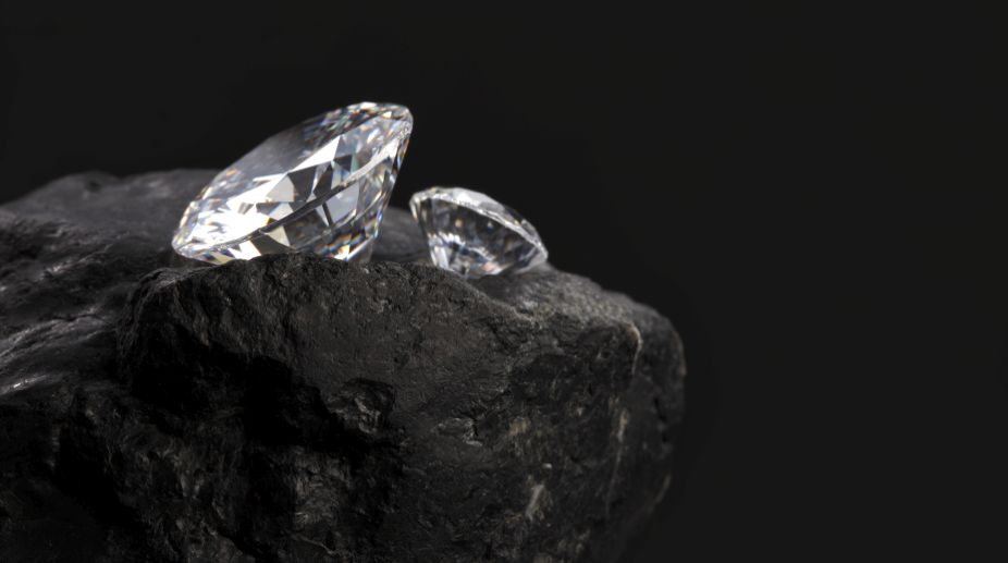 diamond on a rock