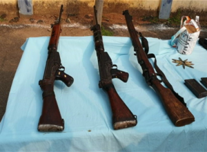 Police Seized Heavy Mao Weapons From Swabhiman Area Of Malkangiri