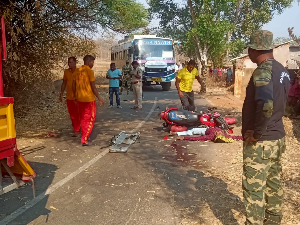 Bike-Bus Collision, 3 Died In Dharmagarh Kalahandi