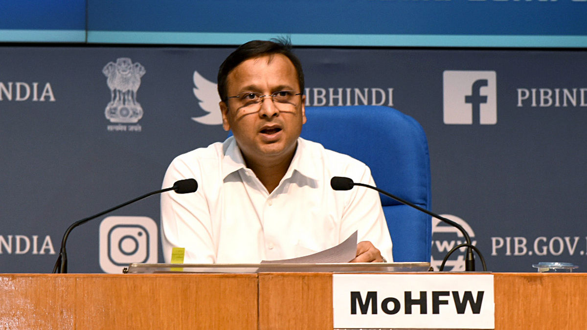 Joint Secretary, Ministry of Health & Family Welfare, Lav Agarwal addressing a press conference on ‘COVID-19: Preparedness and Actions are taken’