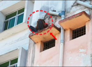Mental Ill Patient Attempt To Suicide From District Hospital Third Floor Window 