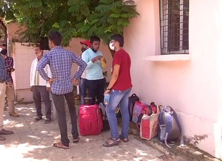 Police Closed BJB College Kharabel Hostel