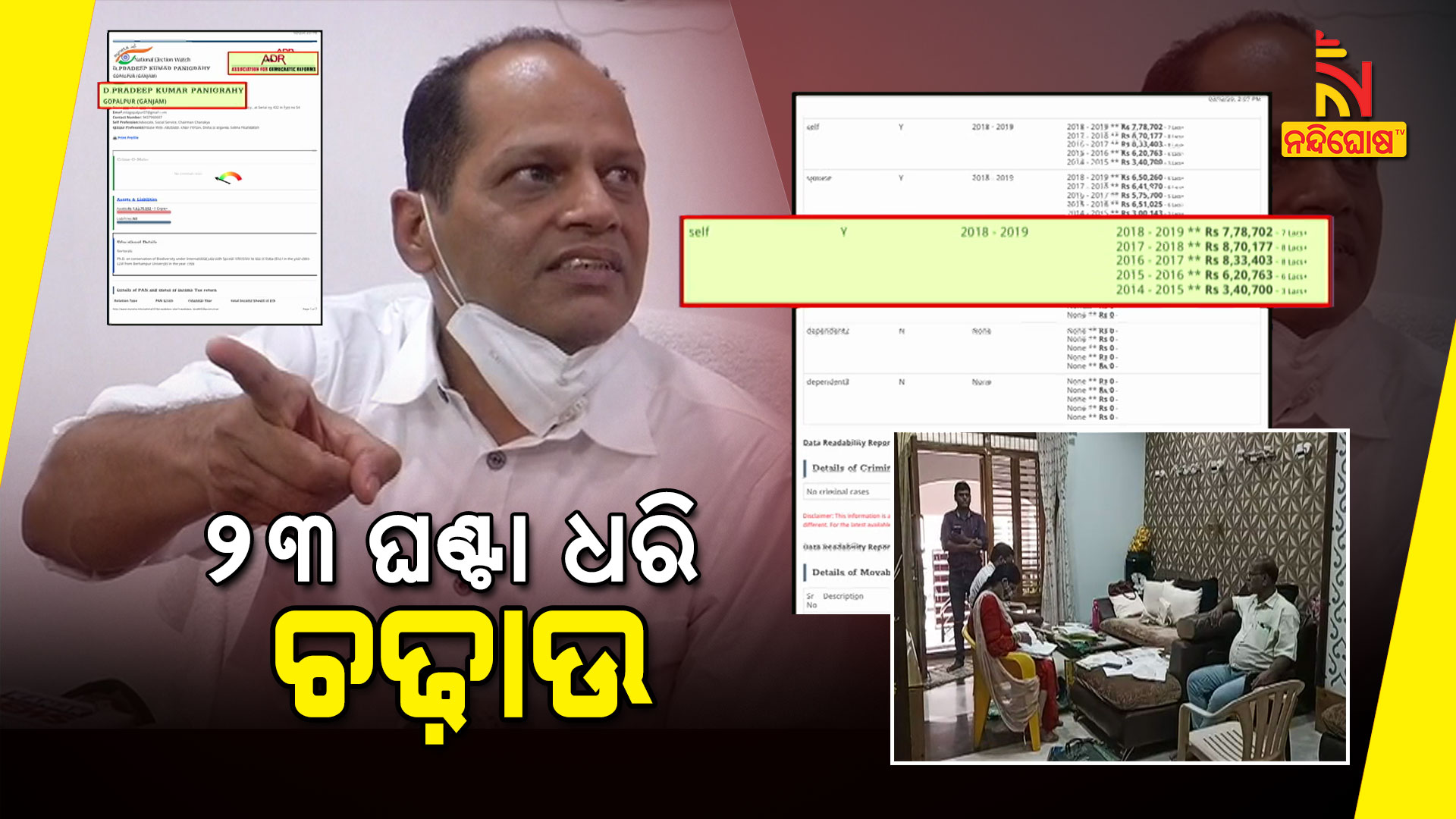 DA Assets Case, Vigilance Raid In Gopalpur MLA Pradeep Panigrahi's 15 Location