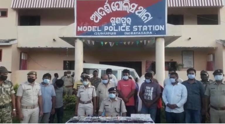 Gunupur Police Busted High Profile Gambling, 15 Arrested