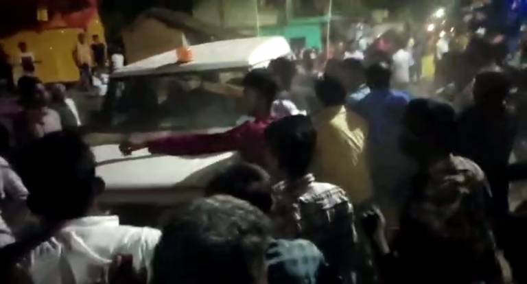 People Vandalised Police Van In Bargarh