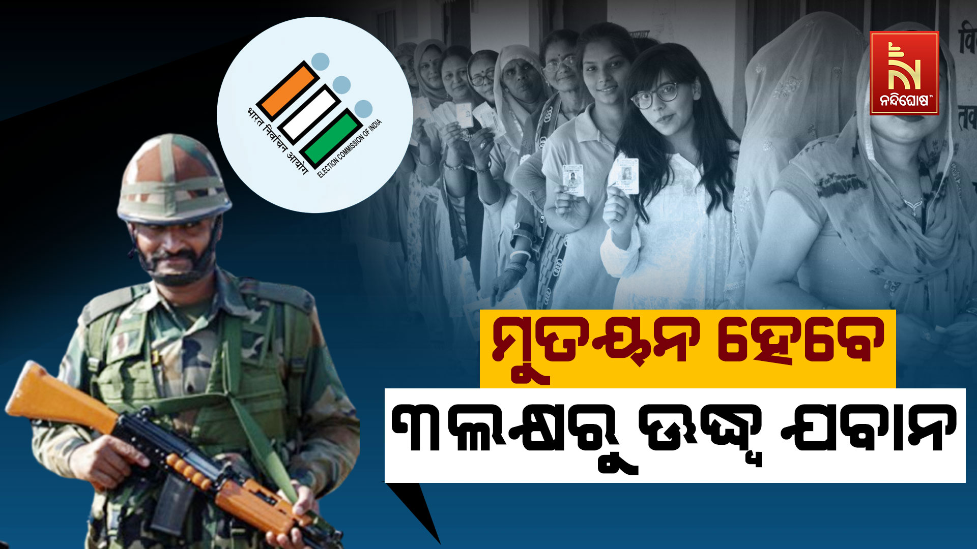 ଆଗକୁ ନିର୍ବାଚନ, ଚଳିତ ସପ୍ତାହରେ ଦେଶରେ ମୁତୟନ ହେବେ ୩ ଲକ୍ଷରୁ ଉର୍ଦ୍ଧ୍ବ ଯବାନ