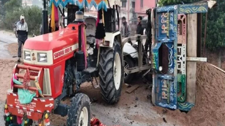 ଟ୍ରାକ୍ଟର ଟ୍ରଲିକୁ ଧକ୍କା ଦେଲା କାର, ୫ ମୃତ