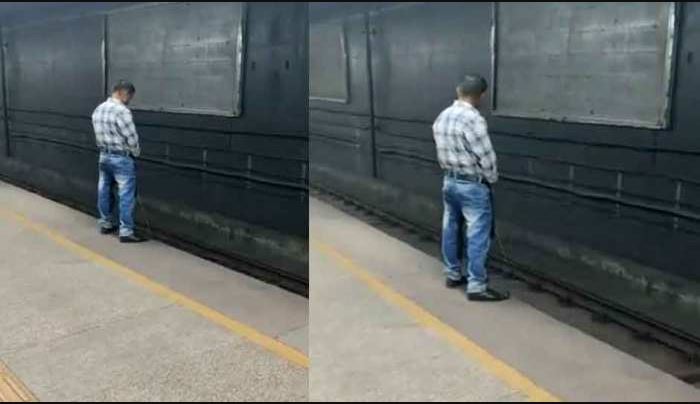 ନିଶାରେ ଚୁର ହୋଇ ମେଟ୍ରୋ ଟ୍ରାକରେ ପରିସ୍ରା କଲେ ବ୍ୟକ୍ତି ; ଭାଇରାଲ ହେଲା ଭିଡିଓ