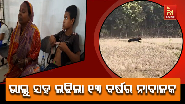ଭାଲୁ ସହ ଲଢି ନିଜର ଜୀବନ ବଞ୍ଚାଇଲା ୧୩ ବର୍ଷର ନାବାଳକ