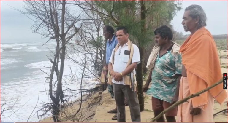 ପୁରୀ ଜିଲ୍ଲା ଅସ୍ତରଙ୍ଗରେ କୂଳ ଲଙ୍ଘୁଛି ସମୁଦ୍ର