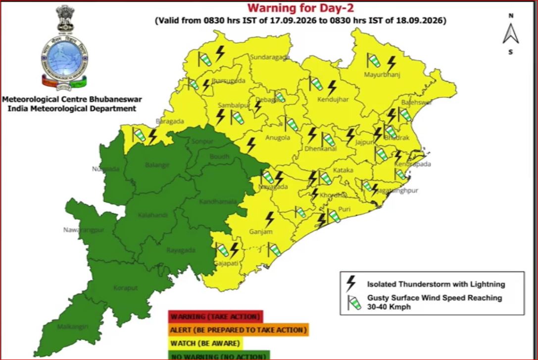ଓଡ଼ିଶାକୁ ନାହିଁ ବାତ୍ୟା ଭୟ