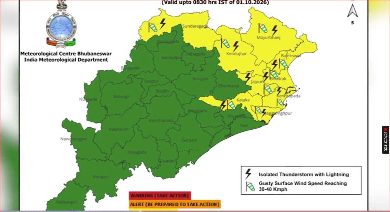 ସକ୍ରିୟ ରହିଛି ଘୂର୍ଣ୍ଣିବଳୟ